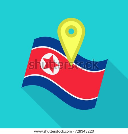 North Korea Flag vector illustration