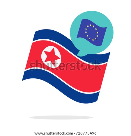 North Korea Flag vector illustration: UE