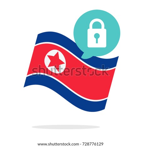North Korea Flag vector illustration
