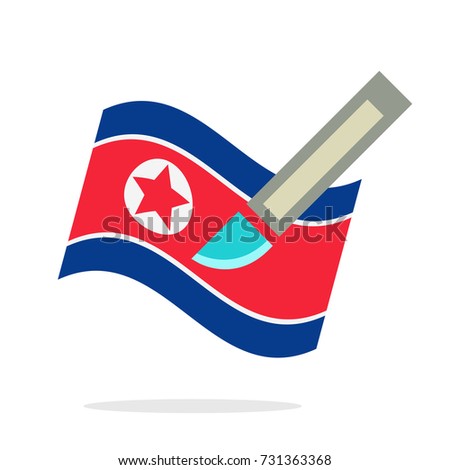 North Korea Flag vector illustration