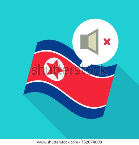 North Korea Flag vector illustration: Silence