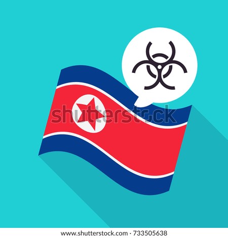 North Korea Flag vector illustration: Nuclear