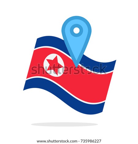 North Korea Flag vector illustration