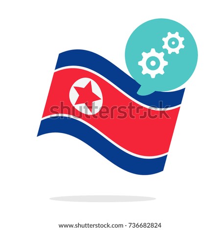 North Korea Flag vector illustration