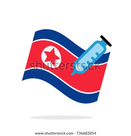 North Korea Flag vector illustration