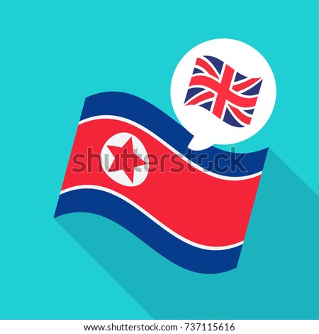 North Korea Flag vector illustration: UK