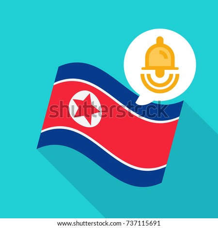 North Korea Flag vector illustration: Alarm