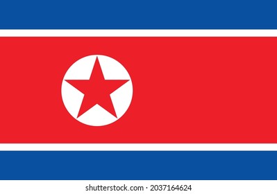 North Korea flag vector. National flag of North Korea illustration