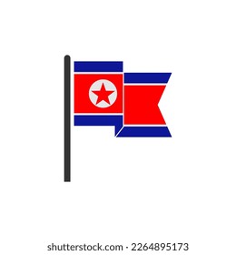 North Korea flags icon set, North Korea independence day icon set sign vector symbol