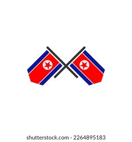 North Korea flags icon set, North Korea independence day icon set sign vector symbol