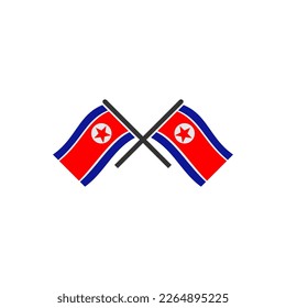 North Korea flags icon set, North Korea independence day icon set sign vector symbol