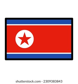 North Korea icon emoji design isolaten on white background