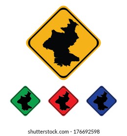 North Korea  Icon Illustration with Four Color Variations