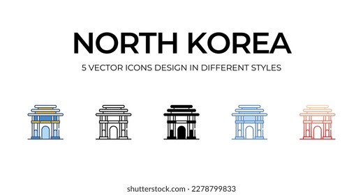 North Korea icon. Suitable for Web Page, Mobile App, UI, UX and GUI design.