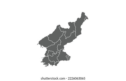 North Korea isolated on white background.