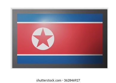 North Korea, North Korean Flag with black boarder