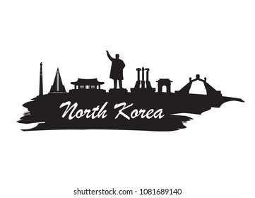 North Korea Landmark Global Travel And Journey paper background  Vector Design Template used for your advertisement  book  banner  template  travel business presentation 