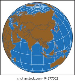North Korea Locate Map