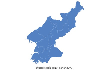 North Korea map color