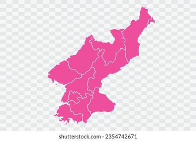 North Korea Map Fuscia Color Background quality files png