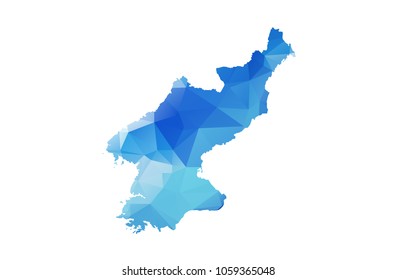 north Korea map in geometric polygonal style. north Korea map of isolated. Vector Illustration Eps10.