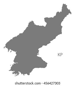 North Korea Map grey