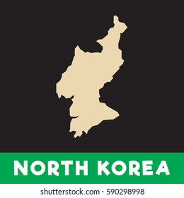 north korea map minimalist with white color simple