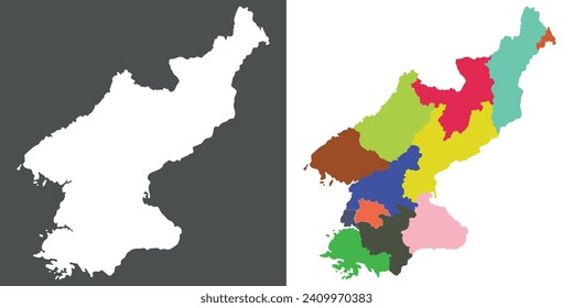 Mapa de Corea del Norte. Mapa de Corea del Norte en juego