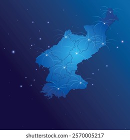 North Korea map world internet network
