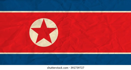 North Korea  paper  flag