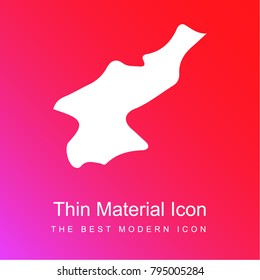 North Korea red and pink gradient material white icon minimal design