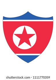 North Korea Shield Flag