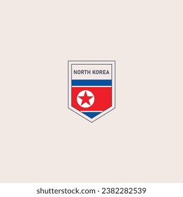 North Korea - Show your support with this powerful flag and shield design.