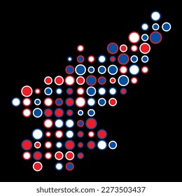 Escaparate de silueta de corea del norte Pixelado