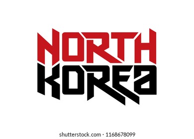 North Korea typography design vector, for t-shirt, poster and other uses