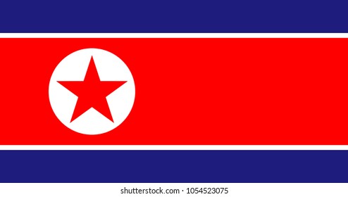 north korea vector flag image