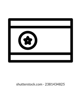 icono del vector de corea del norte sobre fondo blanco