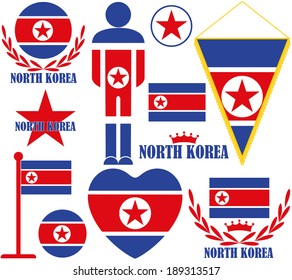 North Korea. Vector Illustration. Logo