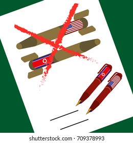 North Korean and American atomic bombs document