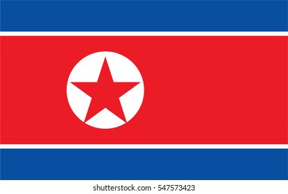 North Korean flag vector