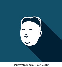 North Korean leader icon. Vector Illustration