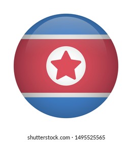 North Korean round flag icon - North Korea