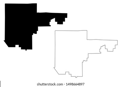 North Las Vegas City ( United States cities, United States of America, usa city) map vector illustration, scribble sketch City of North Las Vegas map