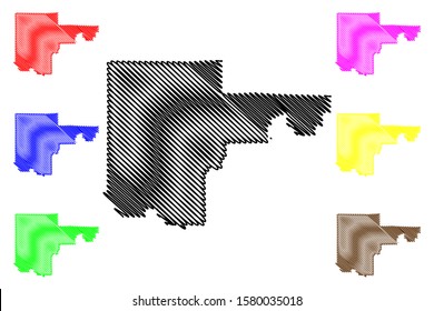 North Las Vegas City ( United States cities, United States of America, usa city) map vector illustration, scribble sketch City of North Las Vegas map