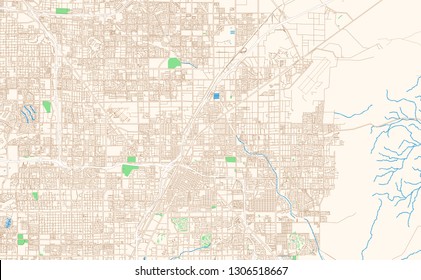 North Las Vegas Nevada printable map excerpt. This vector streetmap of downtown North Las Vegas is made for infographic and print projects.
