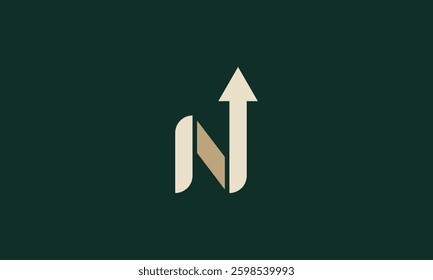 Up north Letter N monogram logo design