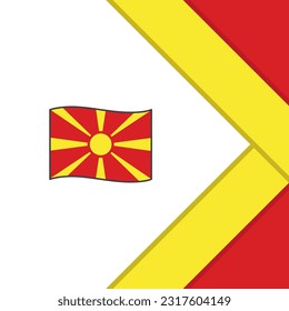 North Macedonia Flag Abstract Background Design Template. North Macedonia Independence Day Banner Social Media Post. North Macedonia Cartoon