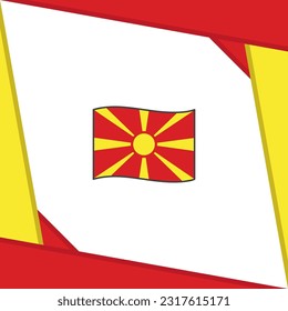 North Macedonia Flag Abstract Background Design Template. North Macedonia Independence Day Banner Social Media Post. North Macedonia Independence Day