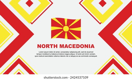 North Macedonia Flag Abstract Background Design Template. North Macedonia Independence Day Banner Wallpaper Vector Illustration. North Macedonia Independence Day