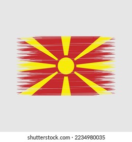 Flag Nordmakedonien - Vektorgrafik